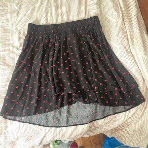 Torrid sz 1 Kiss Lips Double Layer Black Skirt